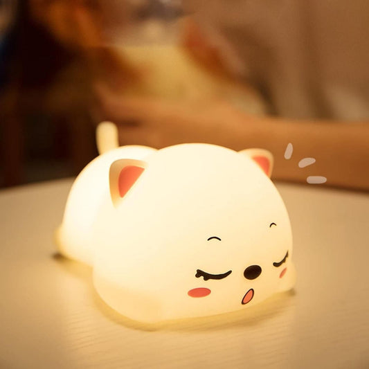 Cute Cat Silicone Baby Night Light