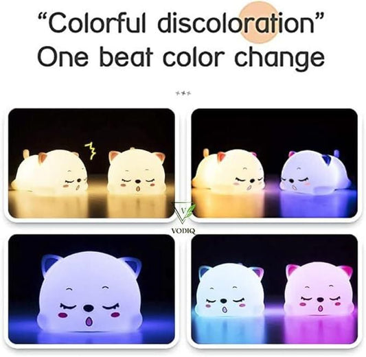 Cute Cat Silicone Baby Night Light